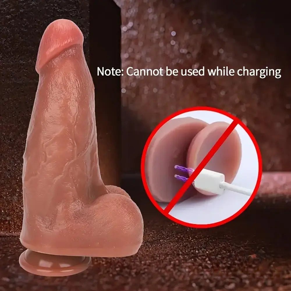 Flesh remote control vibrating dildo, photo 5