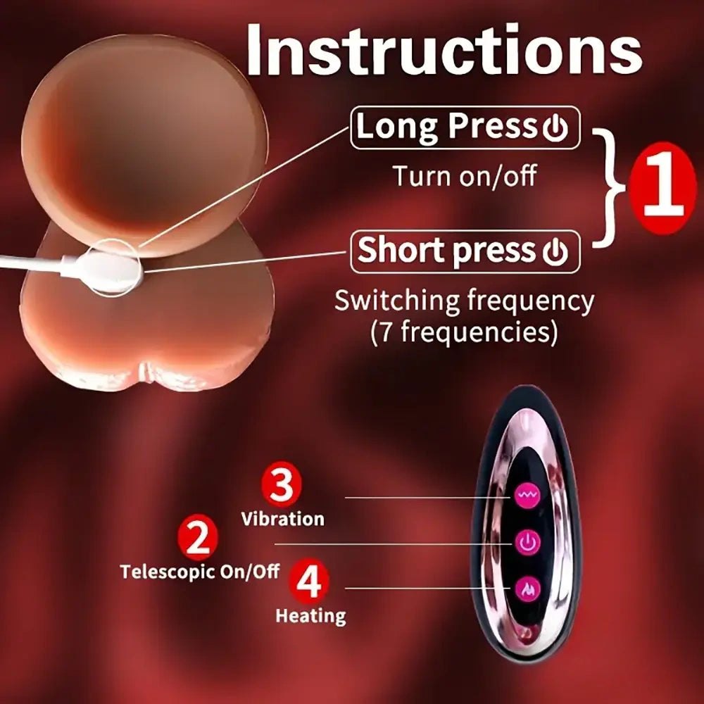 Flesh remote control vibrating dildo, photo 6