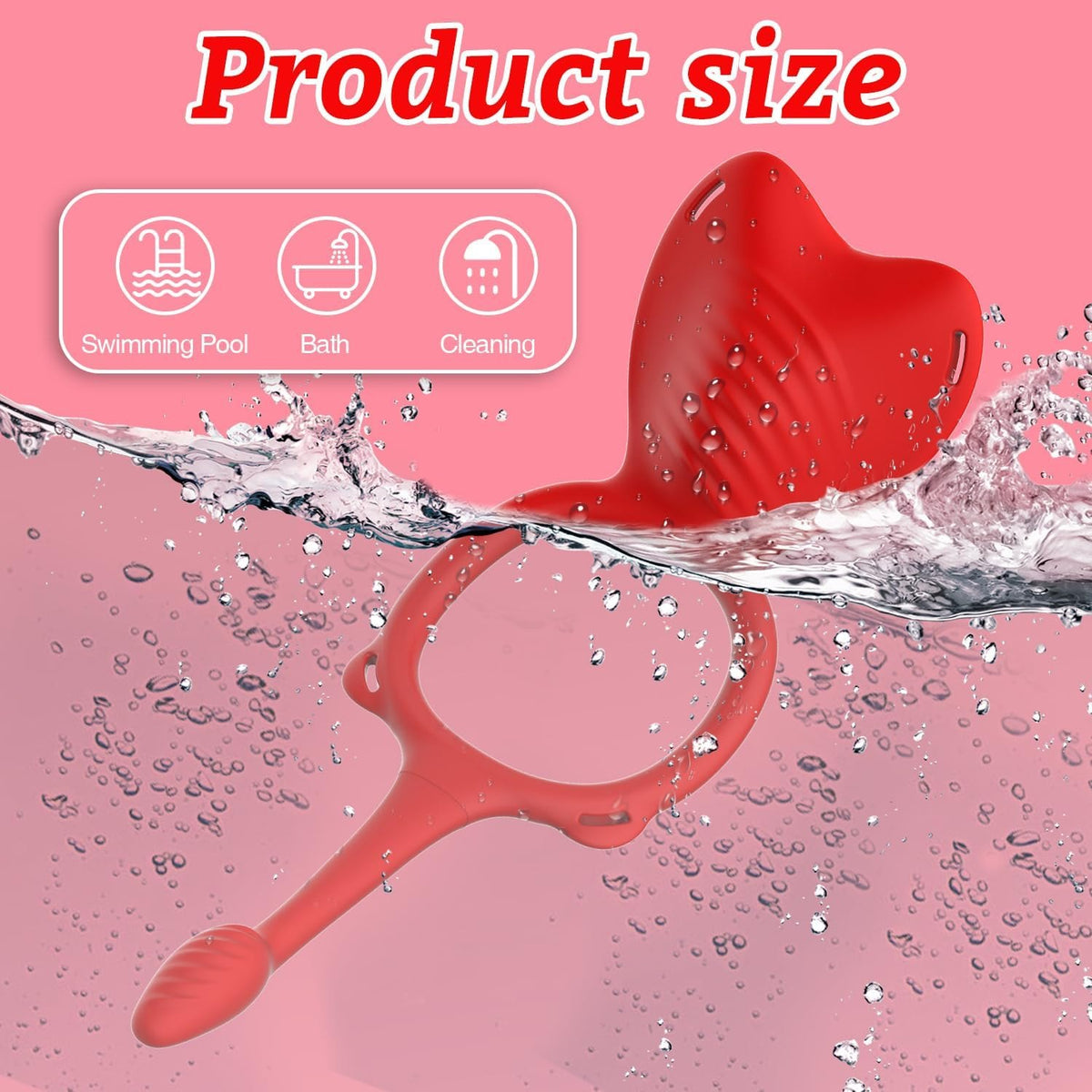 Red wearable panty vibrator with remote control, photo 6