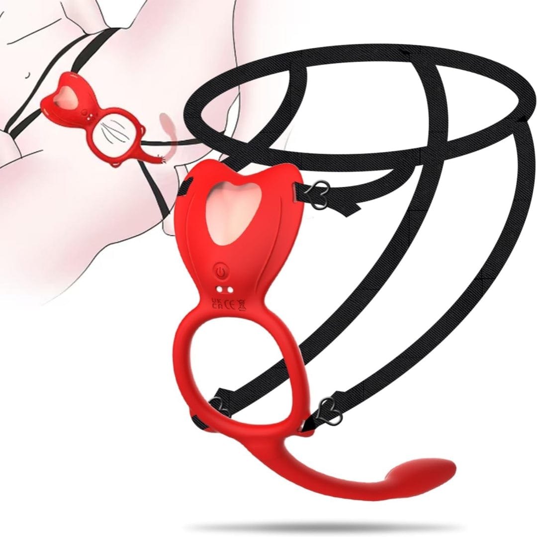 Red wearable panty vibrator with remote control, photo 7