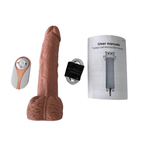 Realistic vibrating dildo with remote control, photo 1