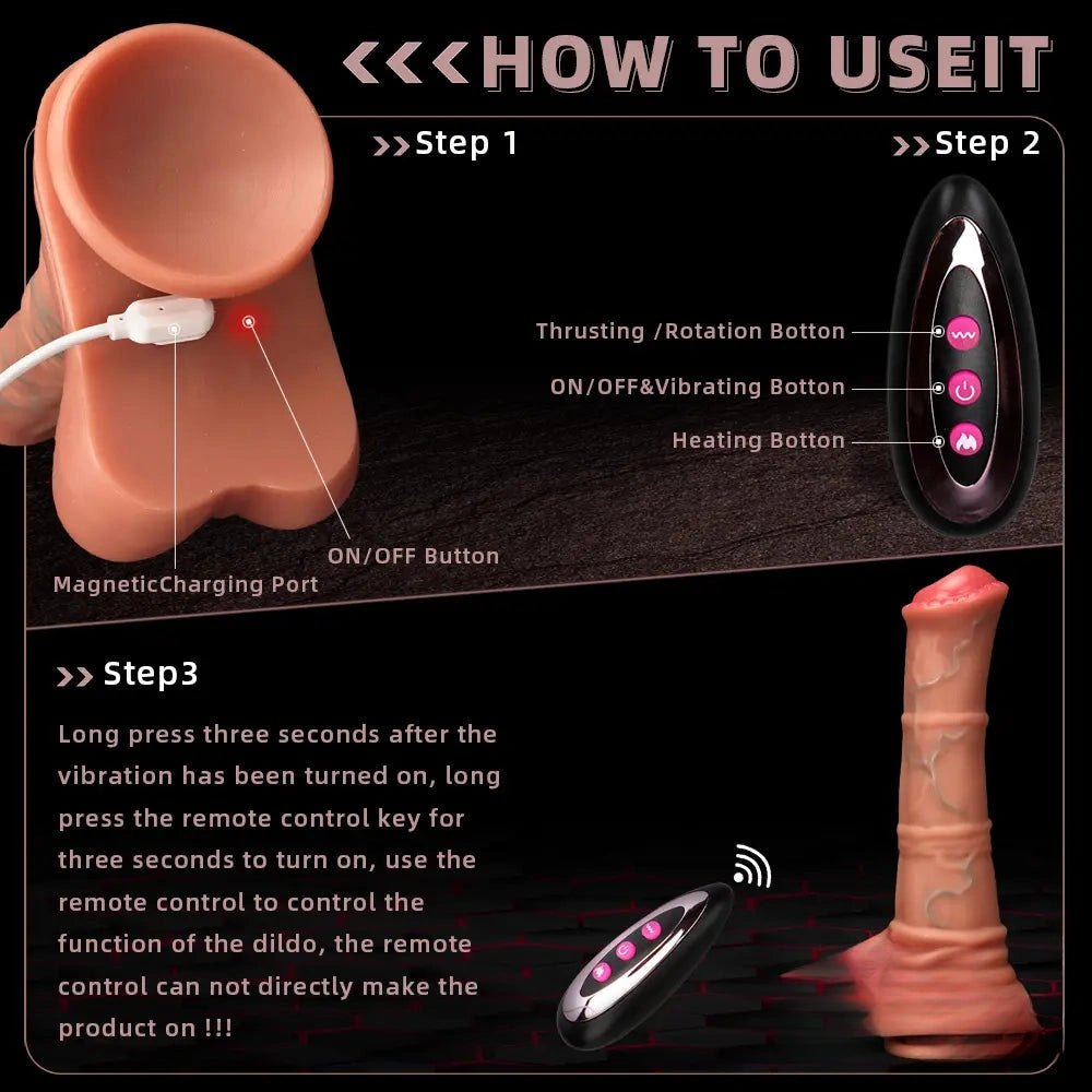Flesh tone remote thrusting dildo, photo 8