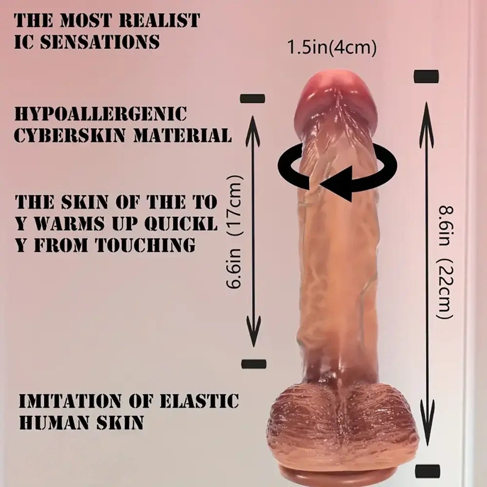 Flesh silicone realistic dildo with veins, photo 6