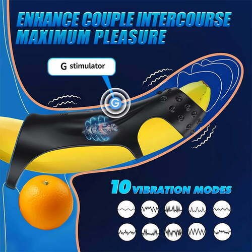Black vibrating cock ring with g-spot bump, photo 2