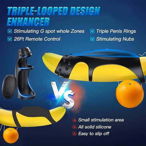 Black vibrating cock ring with g-spot bump, photo 4