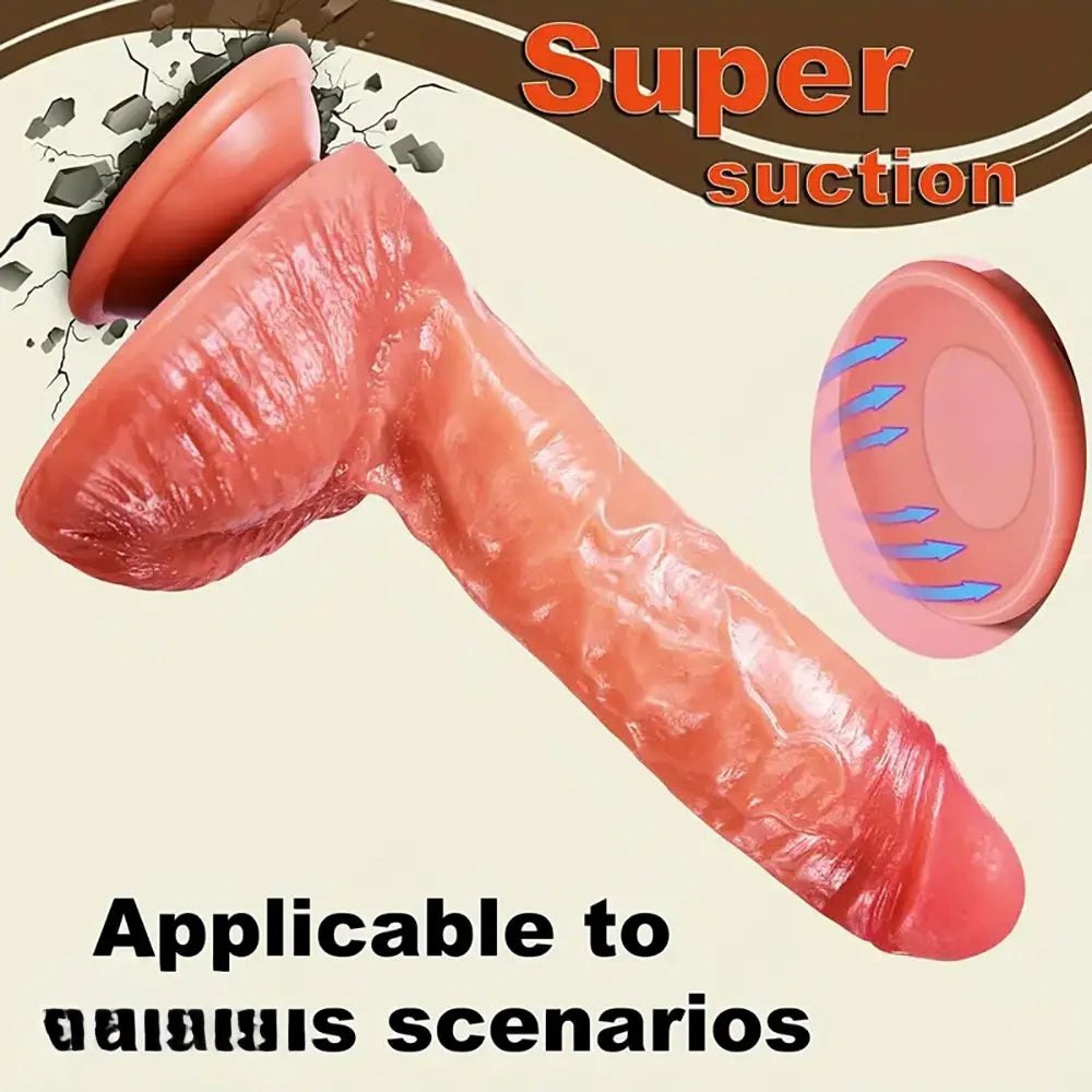 Flesh remote vibrating suction cup dildo, photo 2