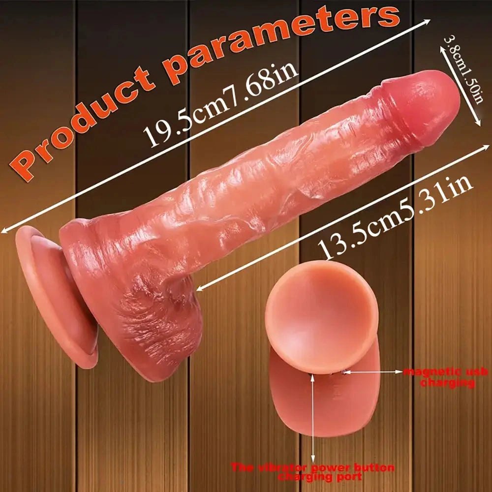 Flesh remote vibrating suction cup dildo, photo 3
