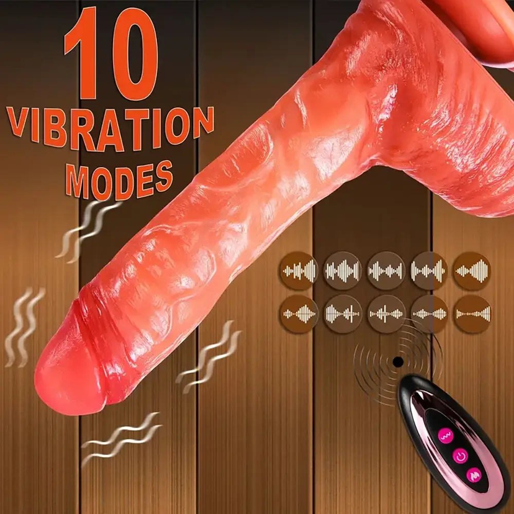 Flesh remote vibrating suction cup dildo, photo 6
