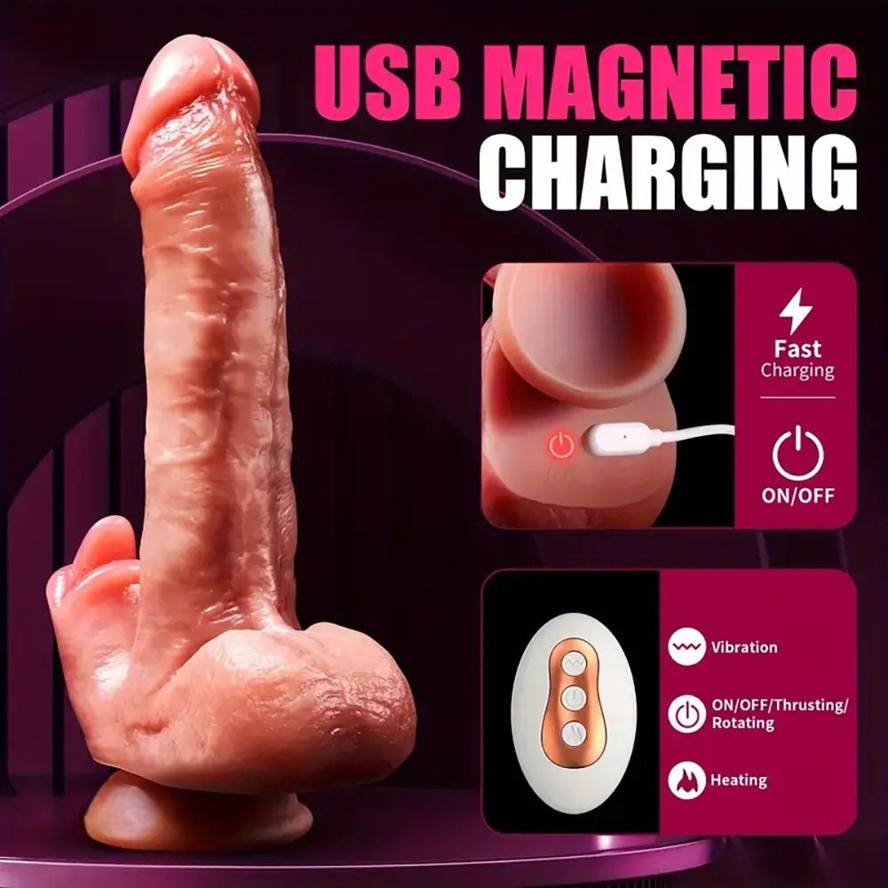 Flesh remote vibrating suction cup dildo, photo 5