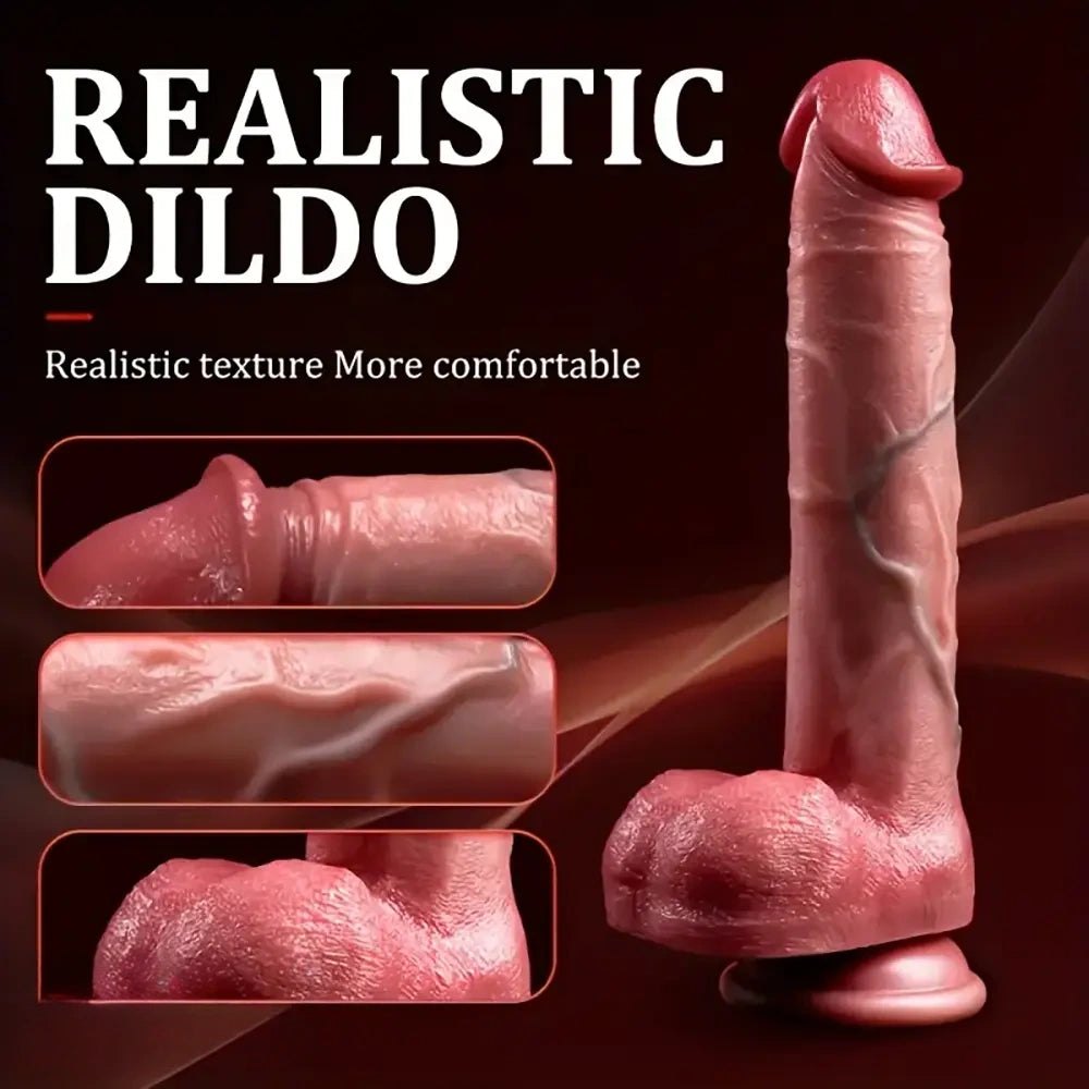 Flesh remote controlled vibrating thrusting dildo, photo 3