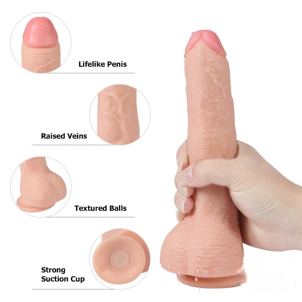 Flesh-tone remote control vibrating dildo, photo 5