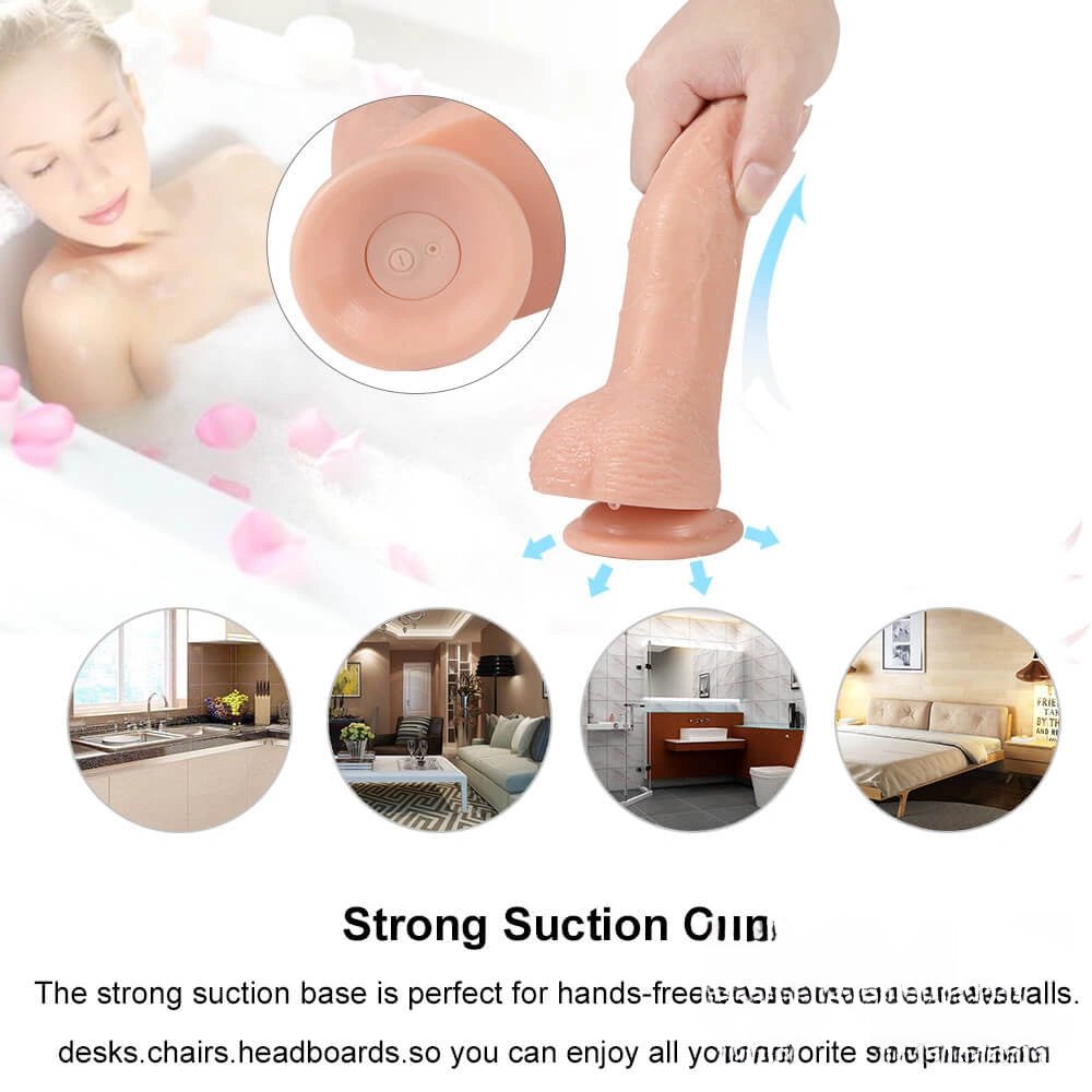 Flesh-tone remote control vibrating dildo, photo 8