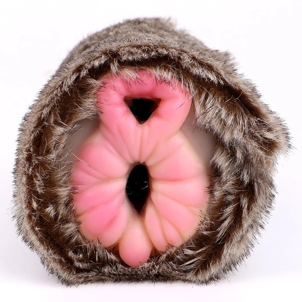 Grey tabby furry masturbator with removable silicone sleeve, photo 2