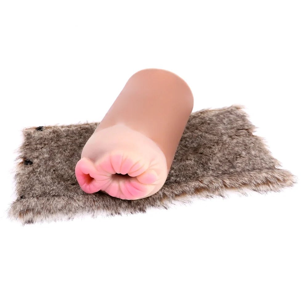 Grey tabby furry masturbator with removable silicone sleeve, photo 9