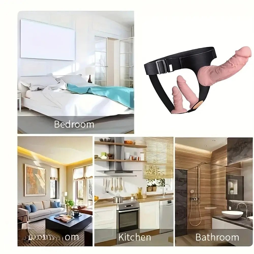 Flesh silicone strap-on harness kit, photo 6