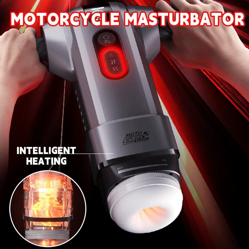 Black retractable heating thrusting male masturbator, photo 2
