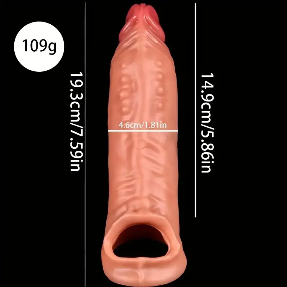 Flesh silicone penis extension sheath, photo 5