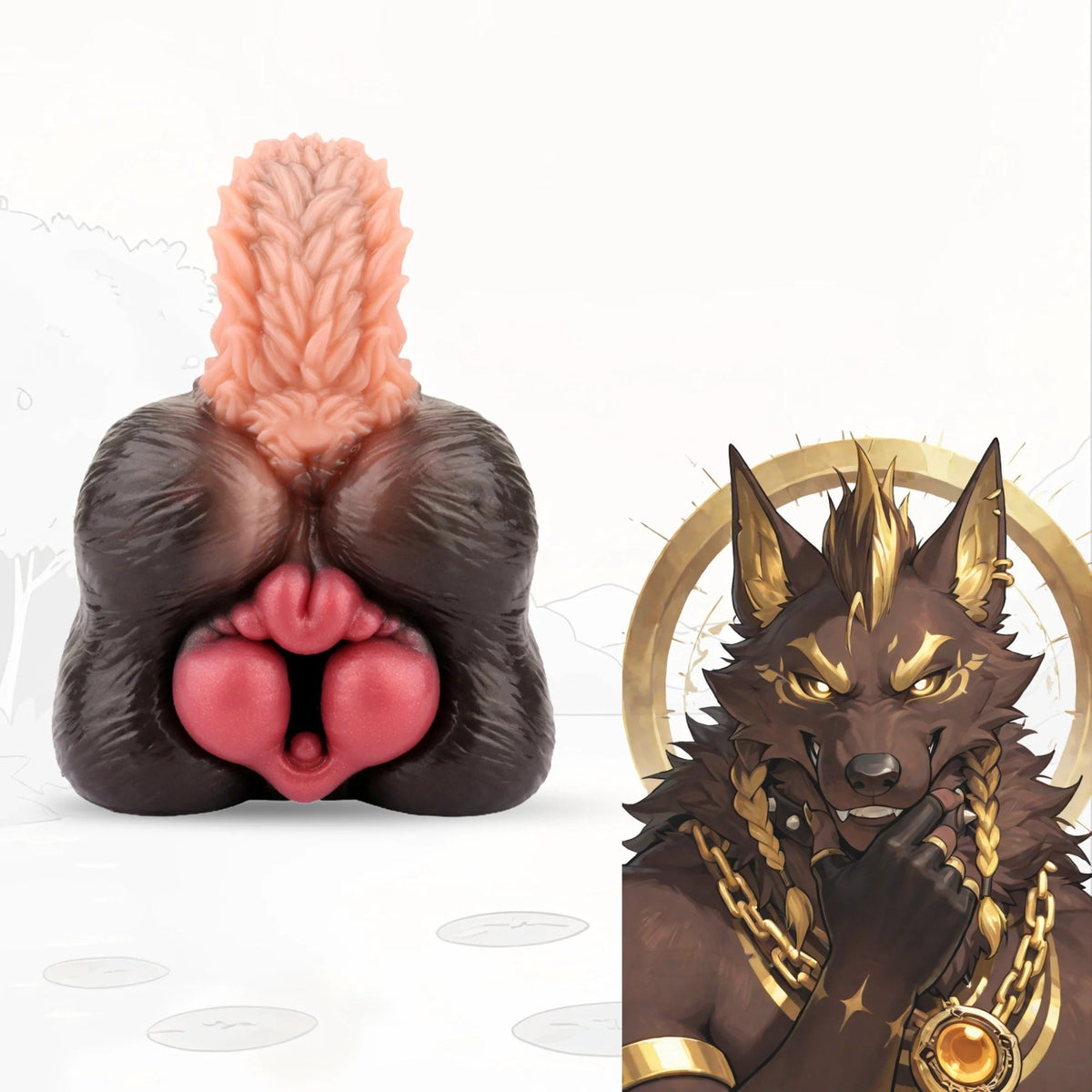 Brown furry dog fantasy masturbator, photo 1