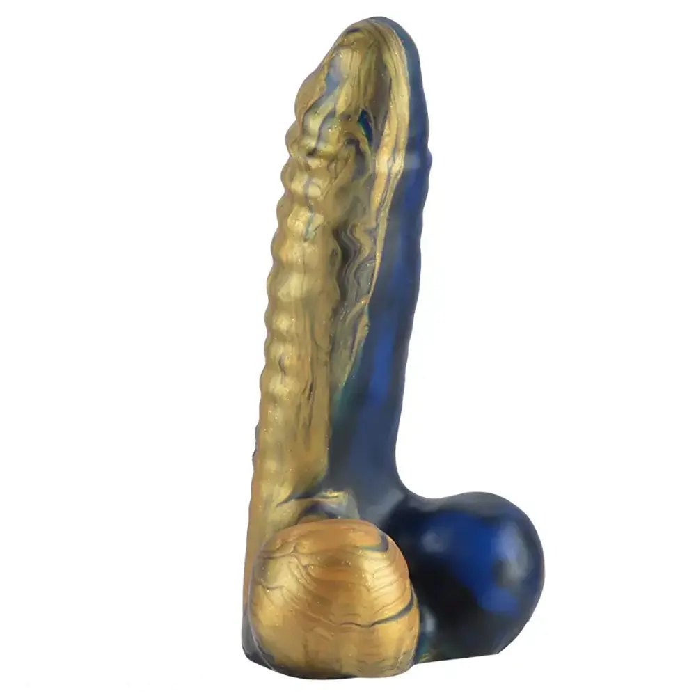 Ribbed alien-style silicone fantasy dildo, photo 1