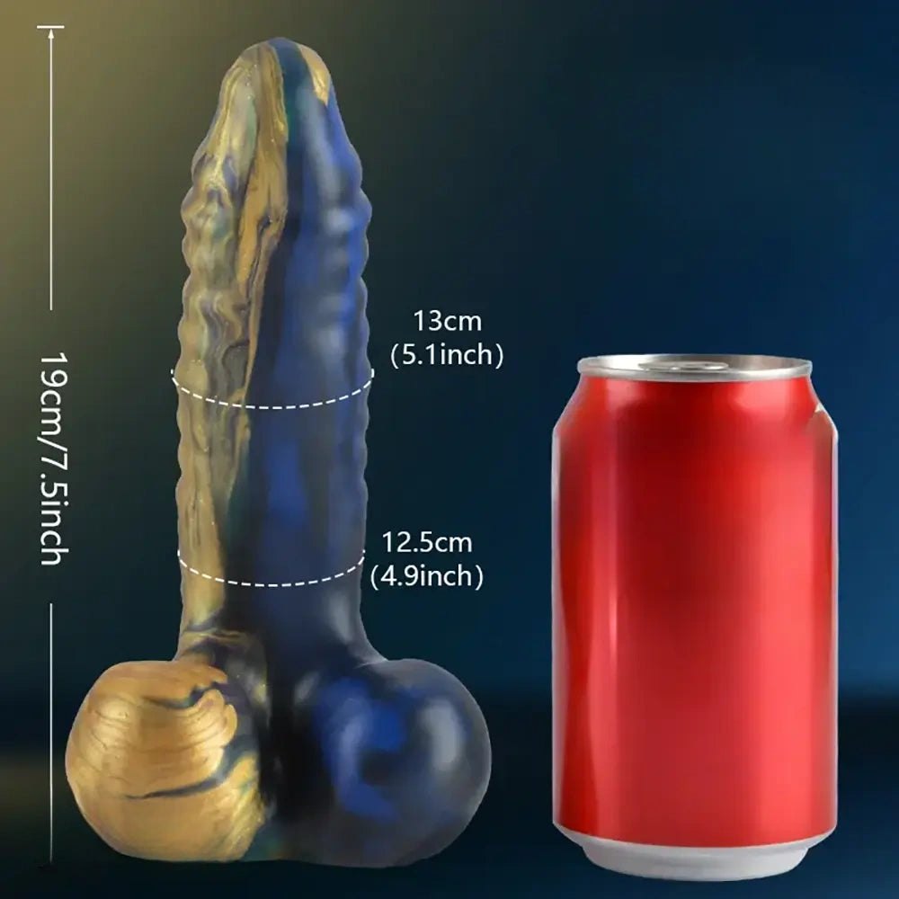 Ribbed alien-style silicone fantasy dildo, photo 4