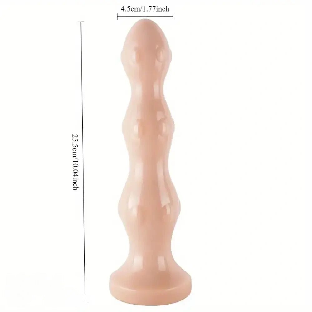 Ribbed flesh tone PVC anal probe, photo 2