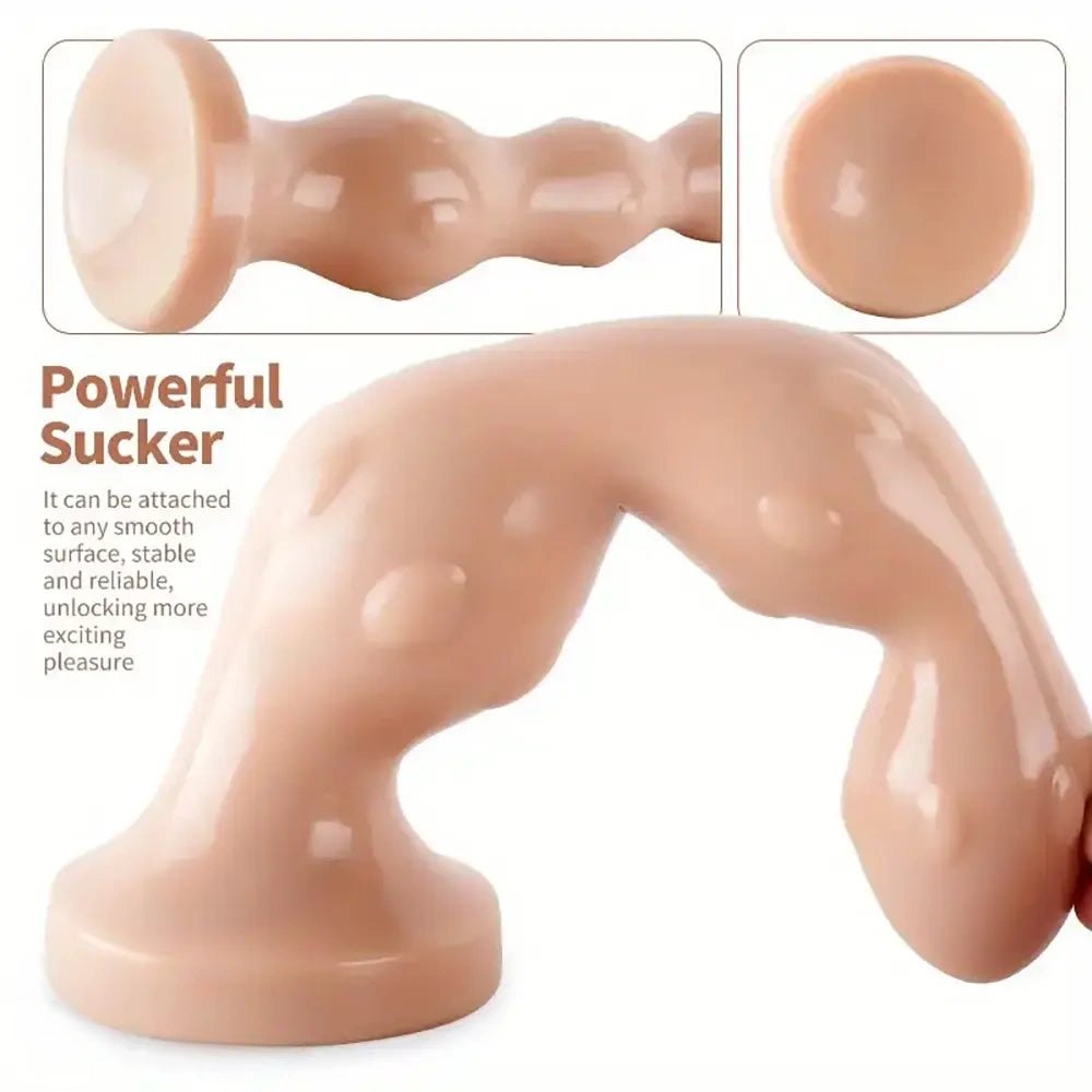 Ribbed flesh tone PVC anal probe, photo 4
