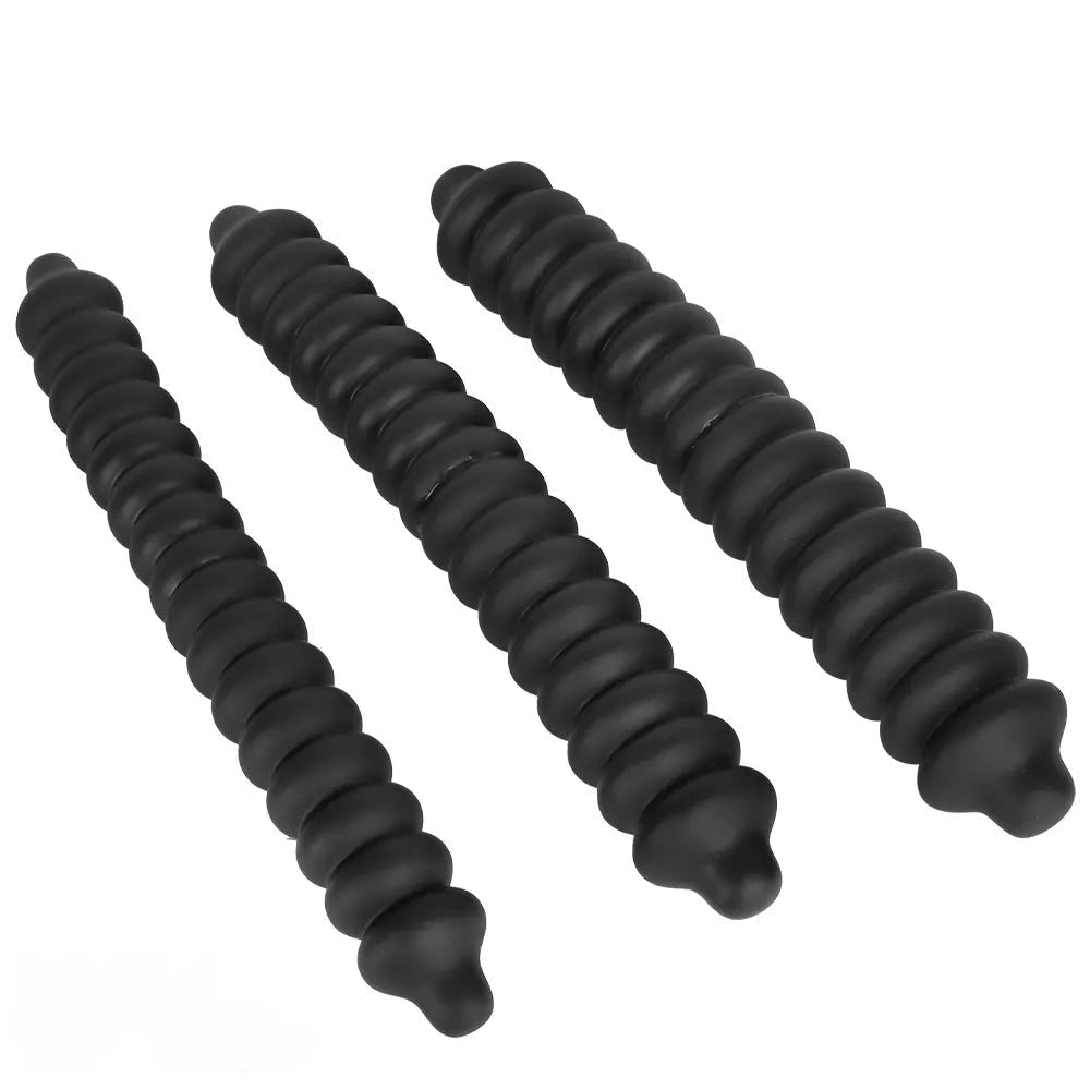 Ribbed silicone anal dildo, photo 13