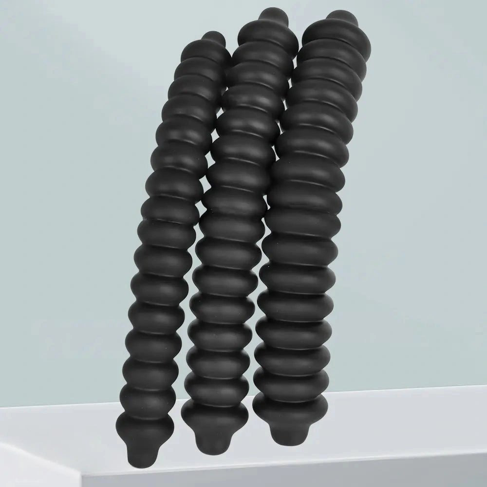 Ribbed silicone anal dildo, photo 3
