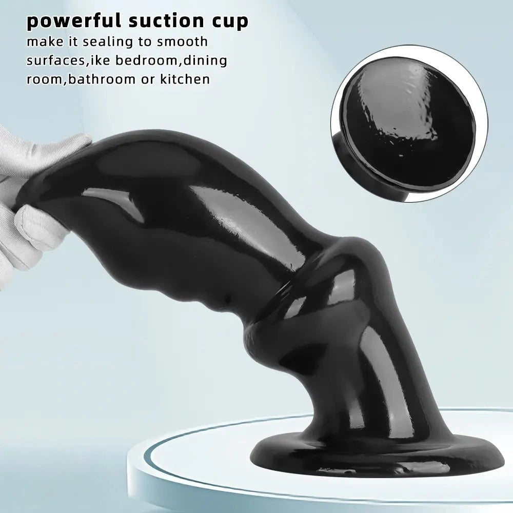 Set of three black ribbed PVC anal training plugs, photo 5