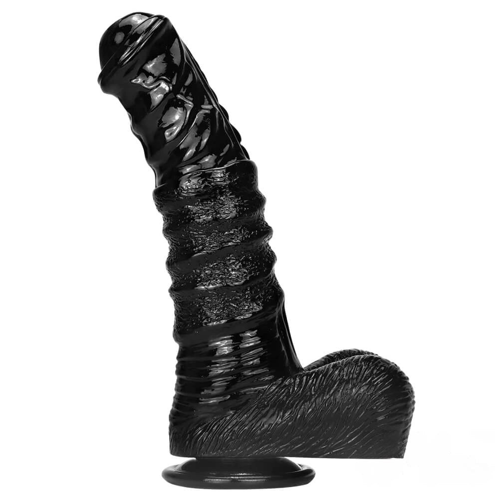 Black realistic horse-shaped dildo