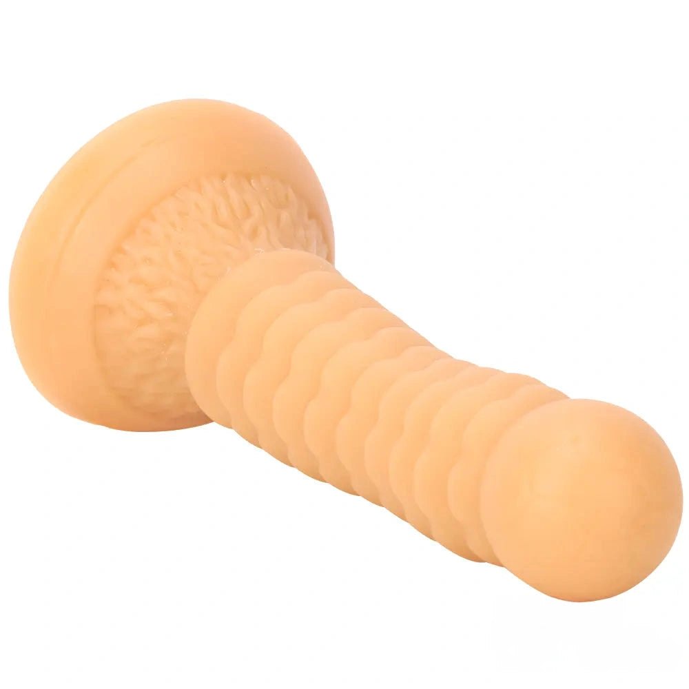 Ribbed PVC fantasy dildo with ball tip, photo 7