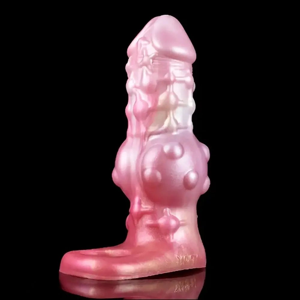 B ribbed textured silicone penis sleeve