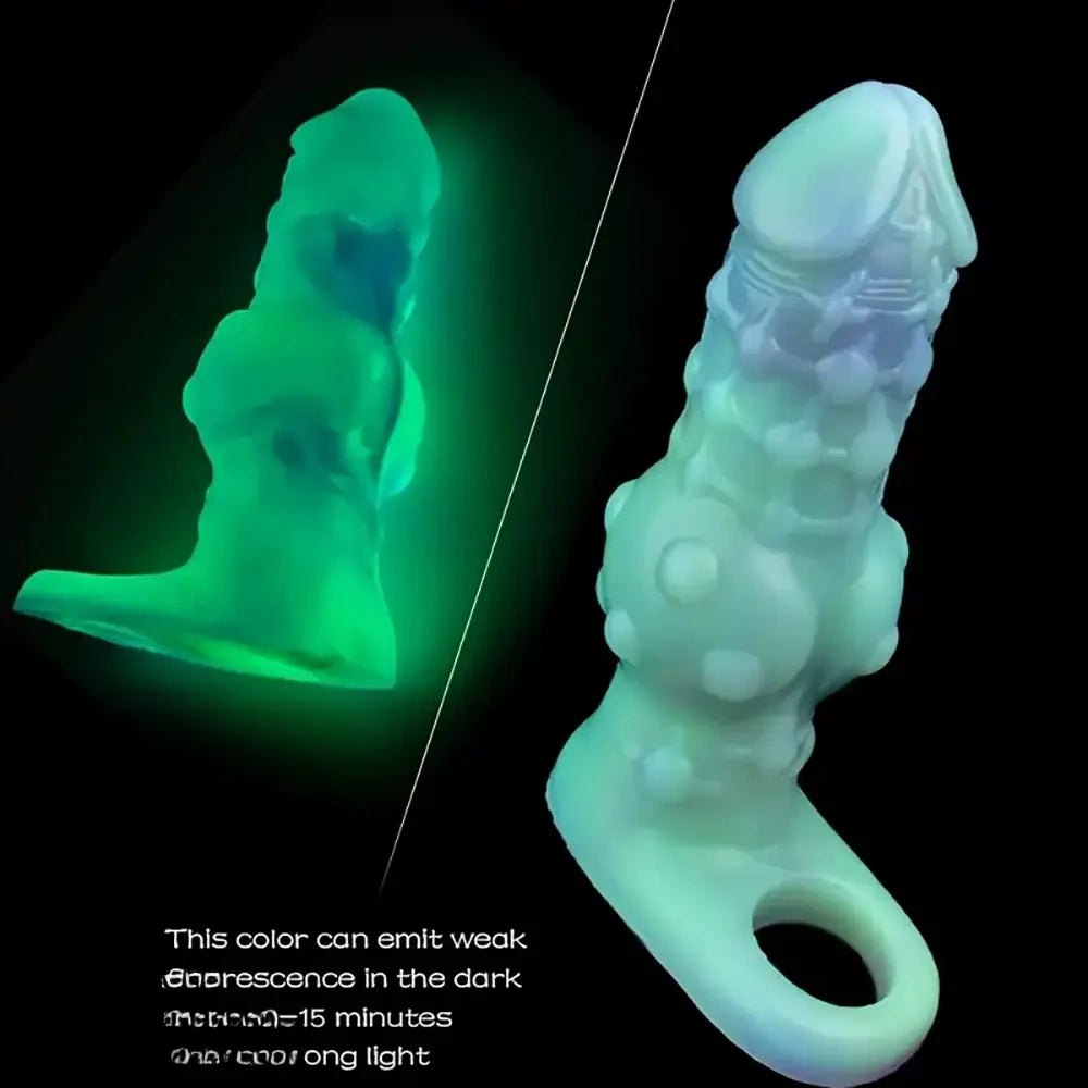Ribbed textured silicone penis sleeve, photo 3