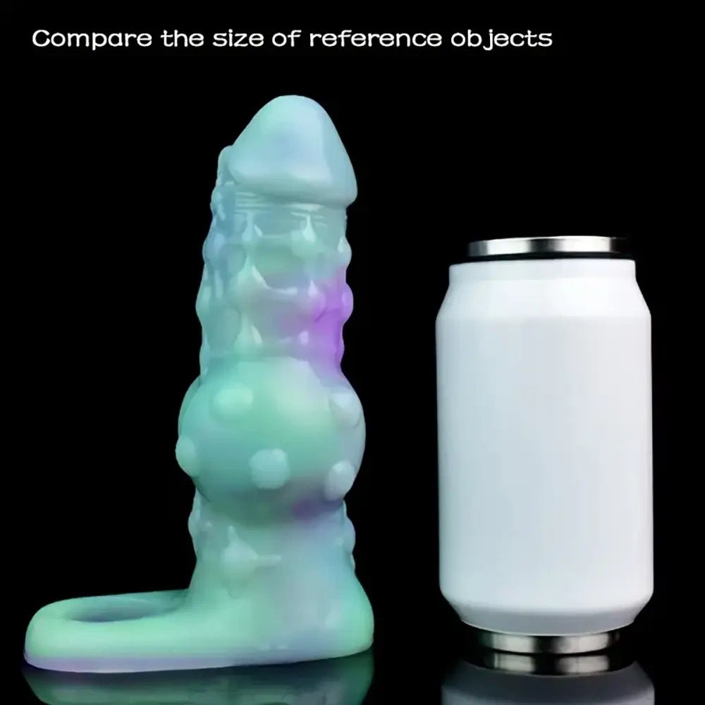 Ribbed textured silicone penis sleeve, photo 8