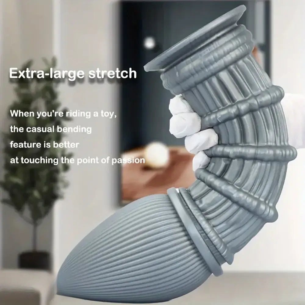 Ribbed cone fantasy silicone dildo, photo 5