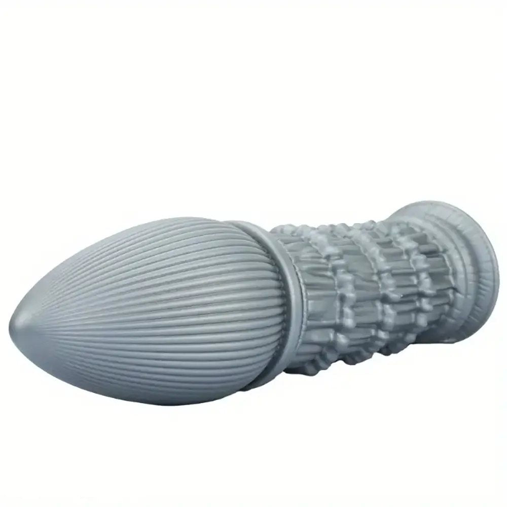 Ribbed cone fantasy silicone dildo, photo 8