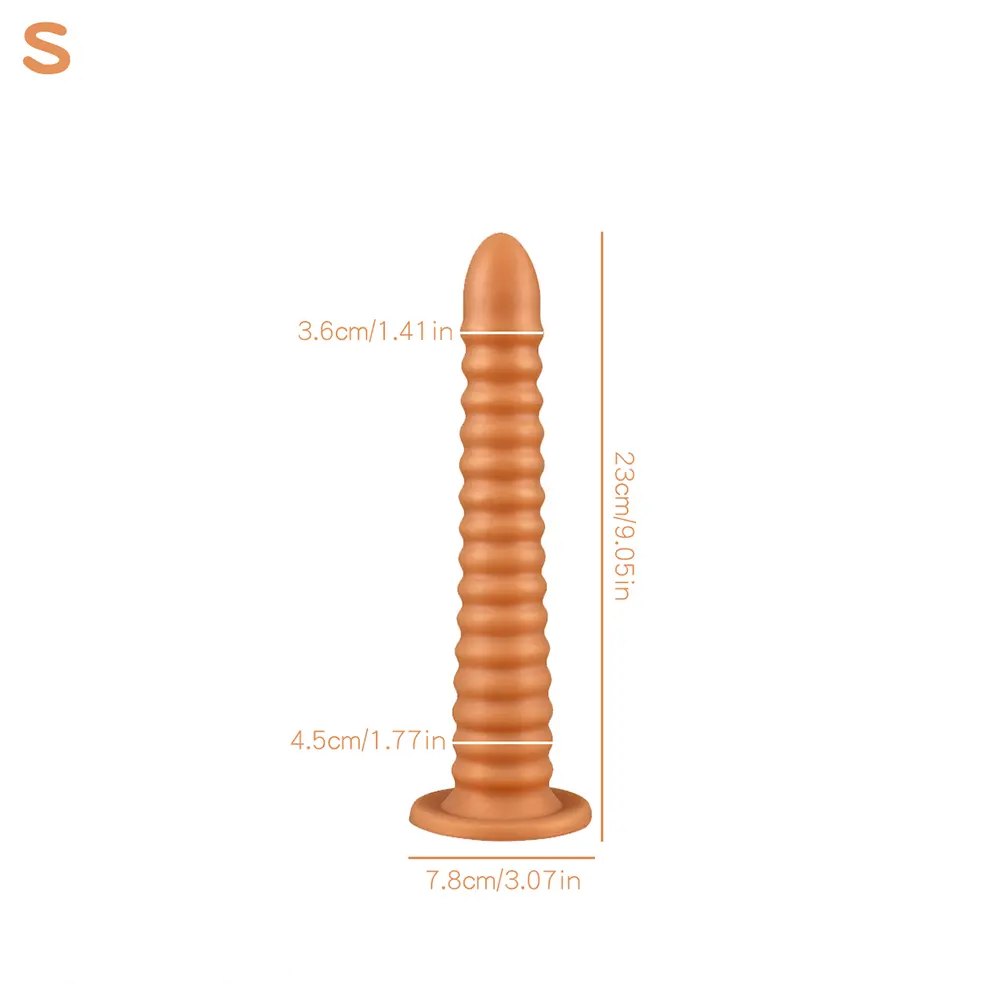 non-luminous B ribbed cone suction cup silicone dildo