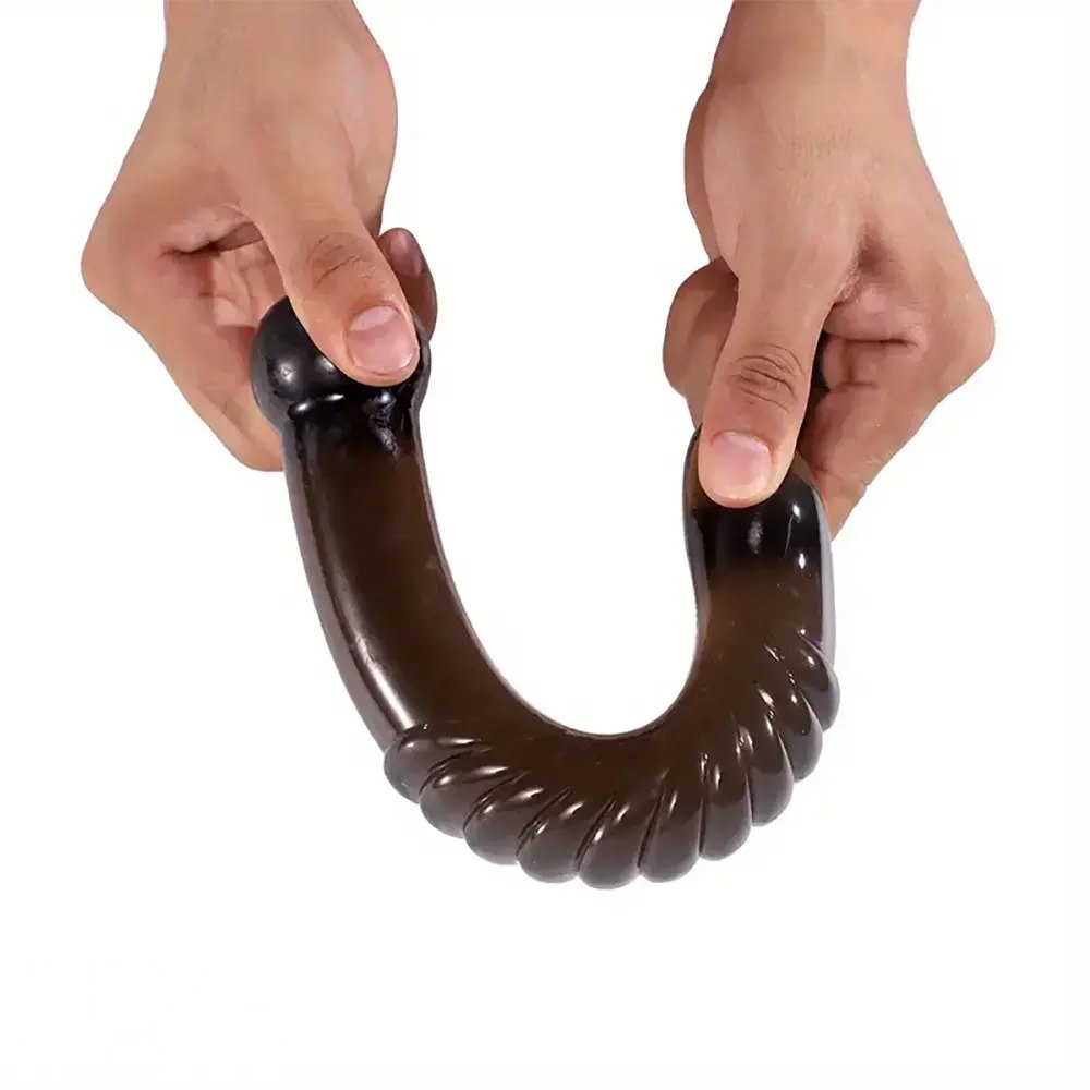 Ribbed curved g-spot dildo, photo 3