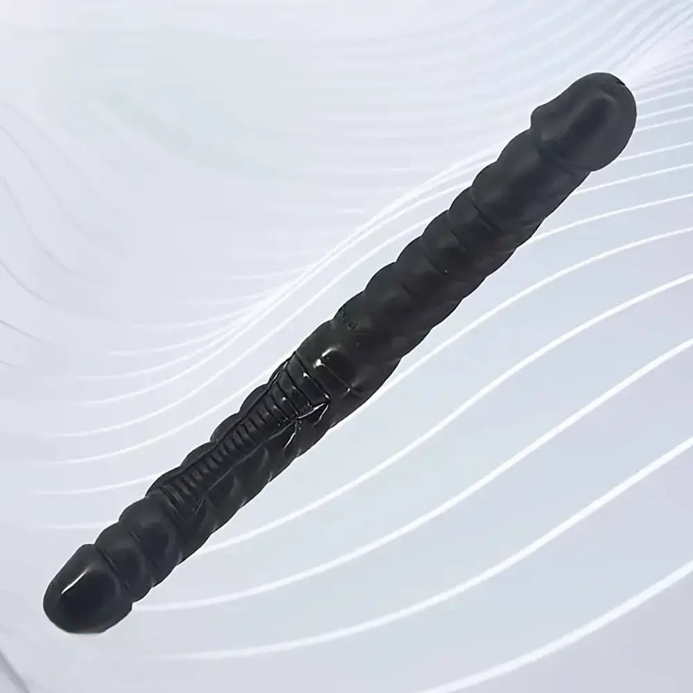 Ribbed double end pvc dildo, photo 1