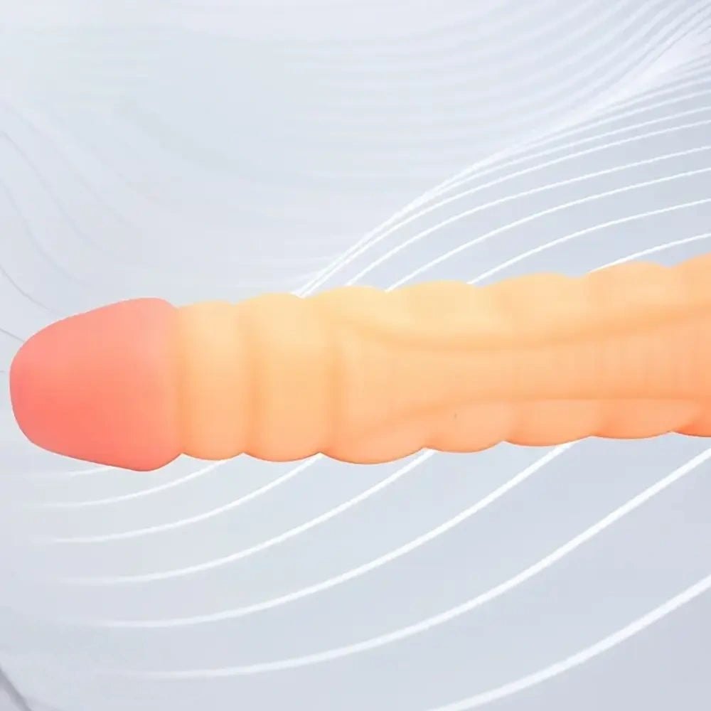 Ribbed double end pvc dildo, photo 2