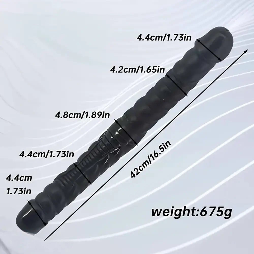 Ribbed double end pvc dildo, photo 4