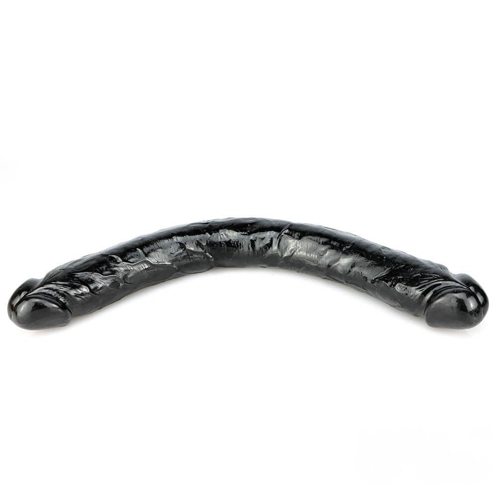 Black PVC double-ended dildo, photo 10