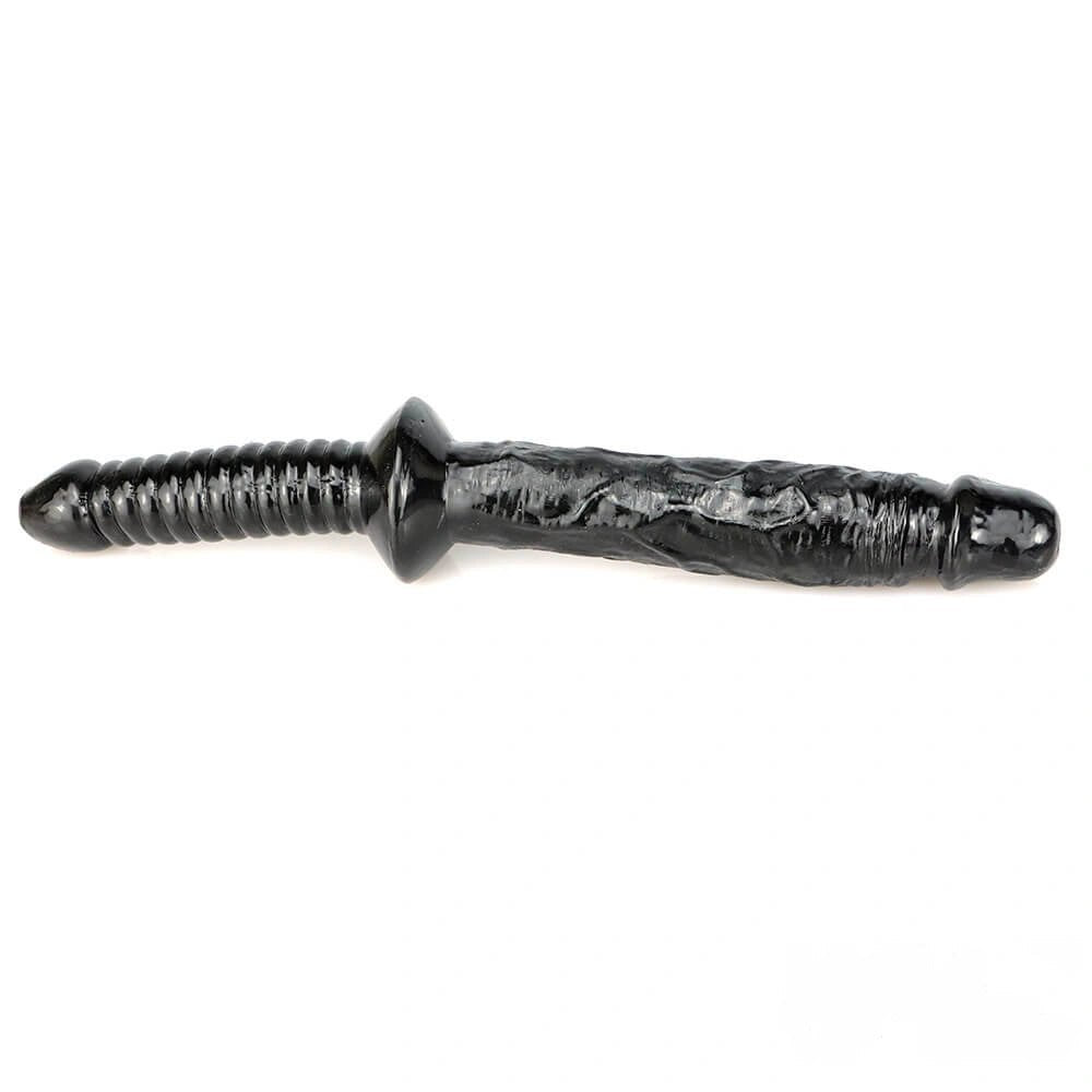 Black PVC double-ended dildo, photo 11