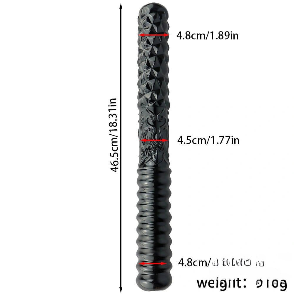Black PVC double-ended dildo, photo 13