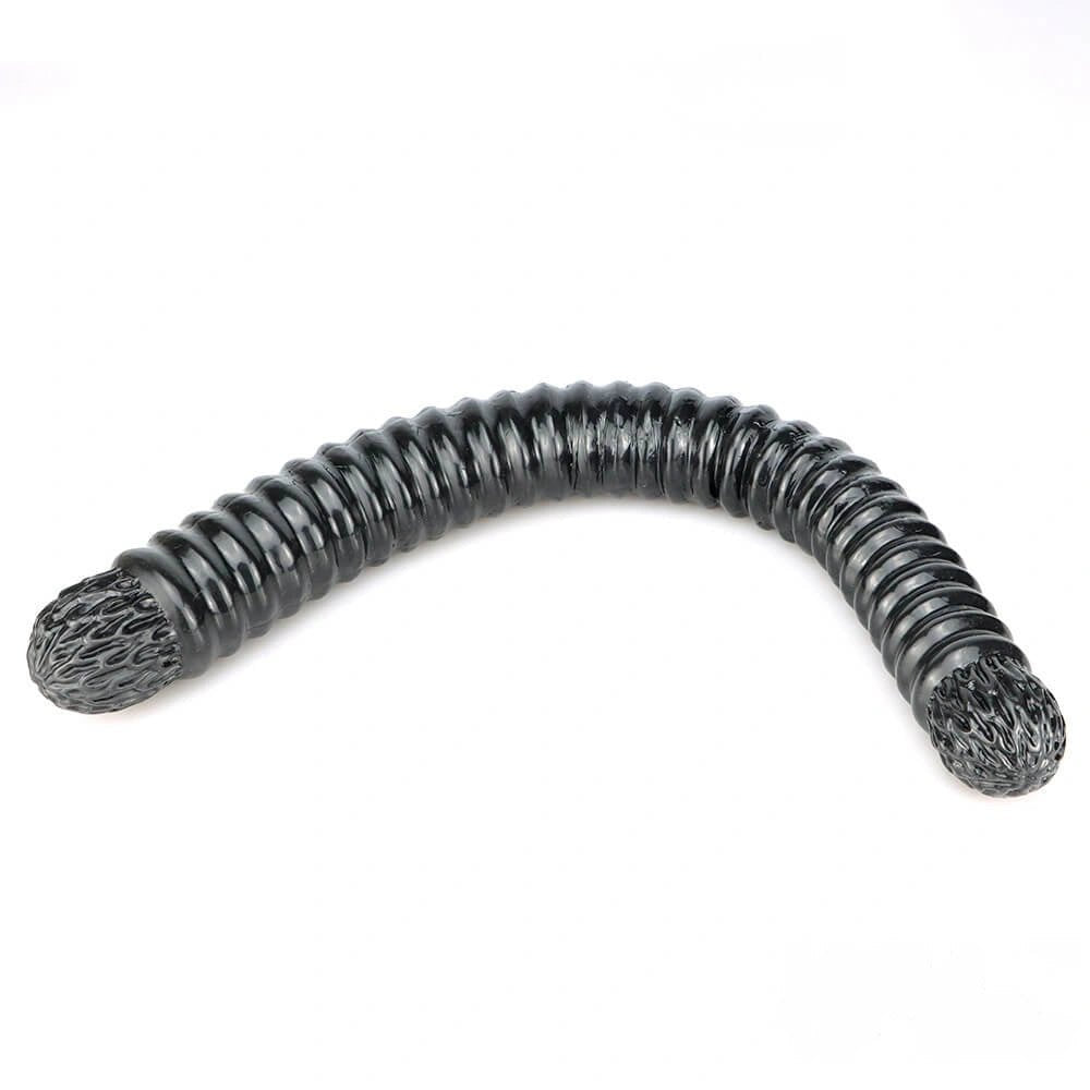 Black PVC double-ended dildo, photo 2