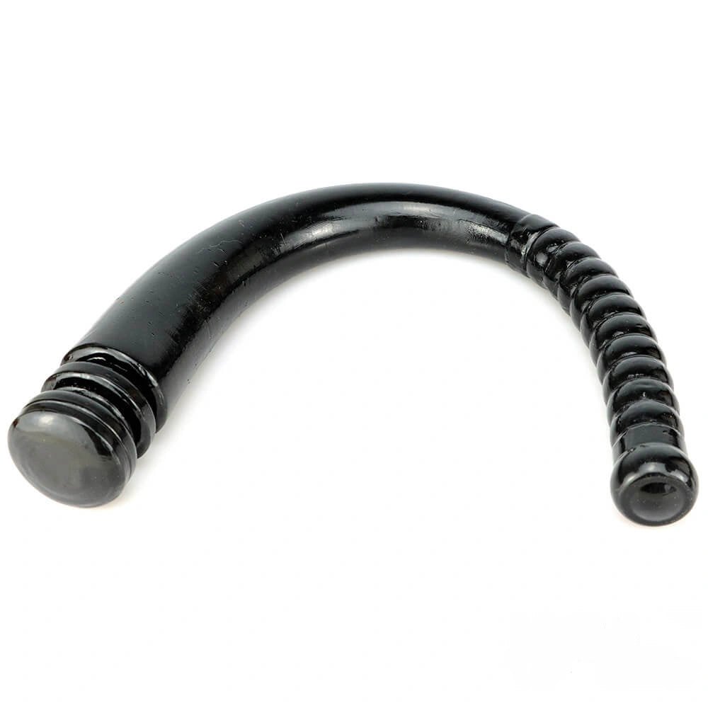 Black PVC double-ended dildo, photo 3