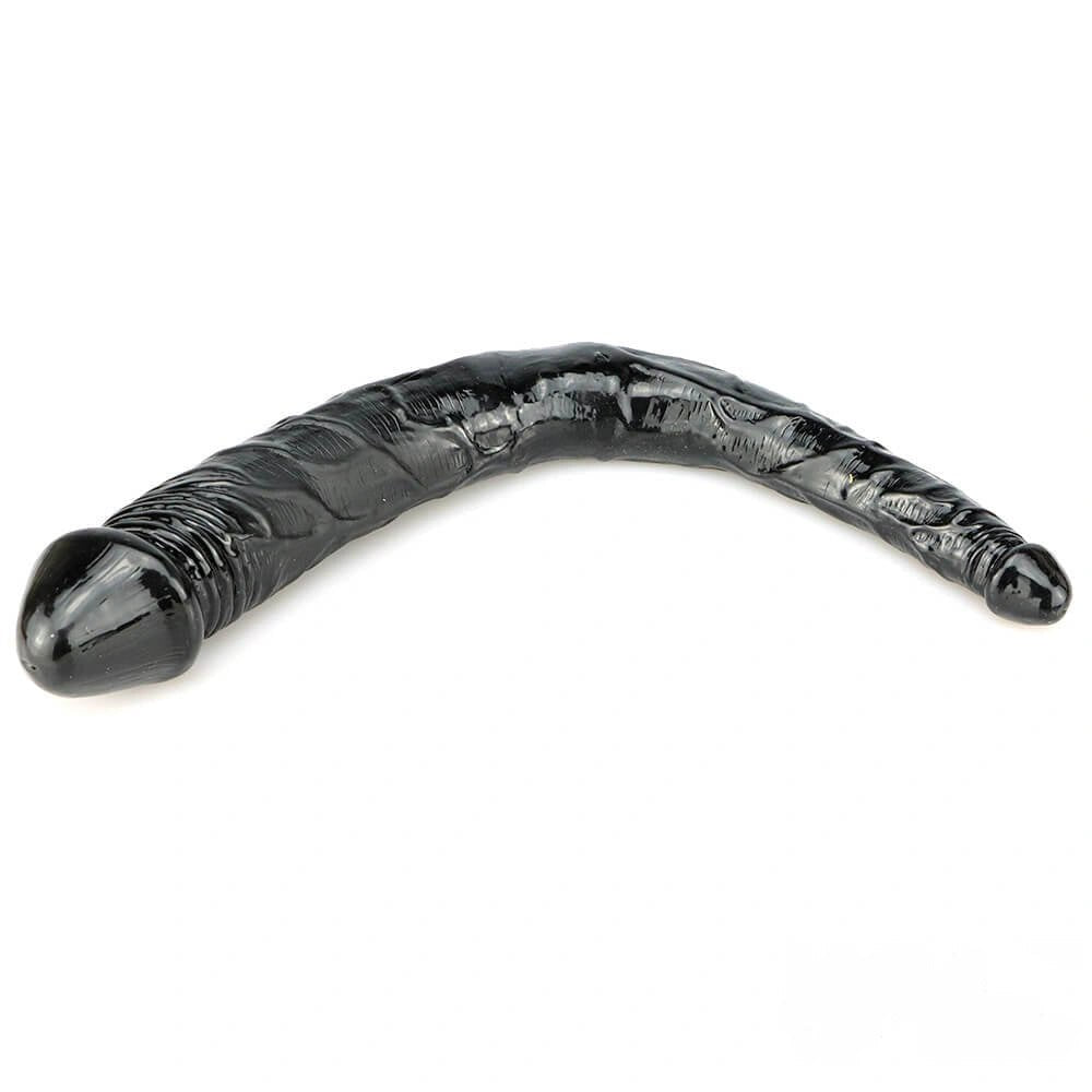 Black PVC double-ended dildo, photo 8