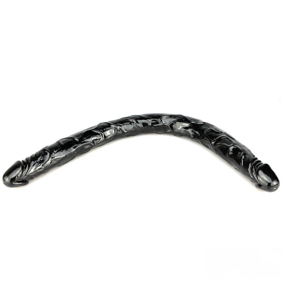 Black PVC double-ended dildo, photo 9