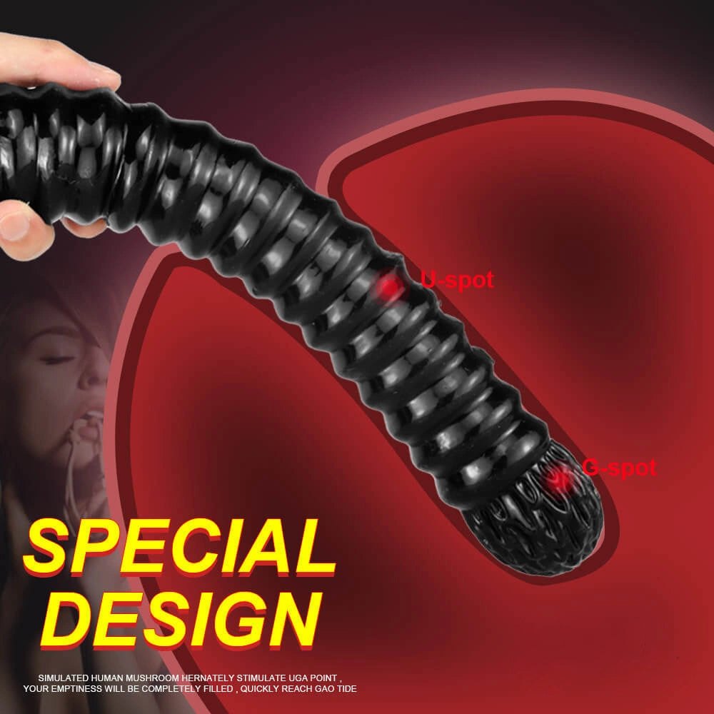 Ribbed double ended pvc dildo, photo 2