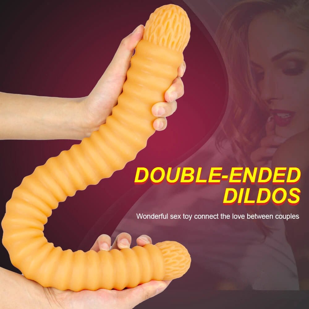 Ribbed double ended pvc dildo, photo 6